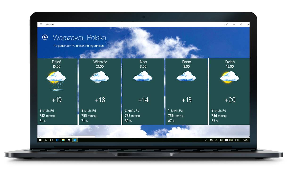 Gismeteo Aplikacja Pogodowa Dla Windows Gadget Pobierz I Zainstaluj Bezplatny Program Z Prognoza Pogody